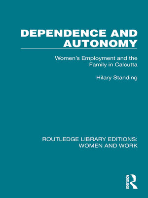 cover image of Dependence and Autonomy